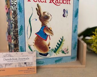 Altered Book: The Tale of Peter Rabbit- Little  Golden Book - Journal
