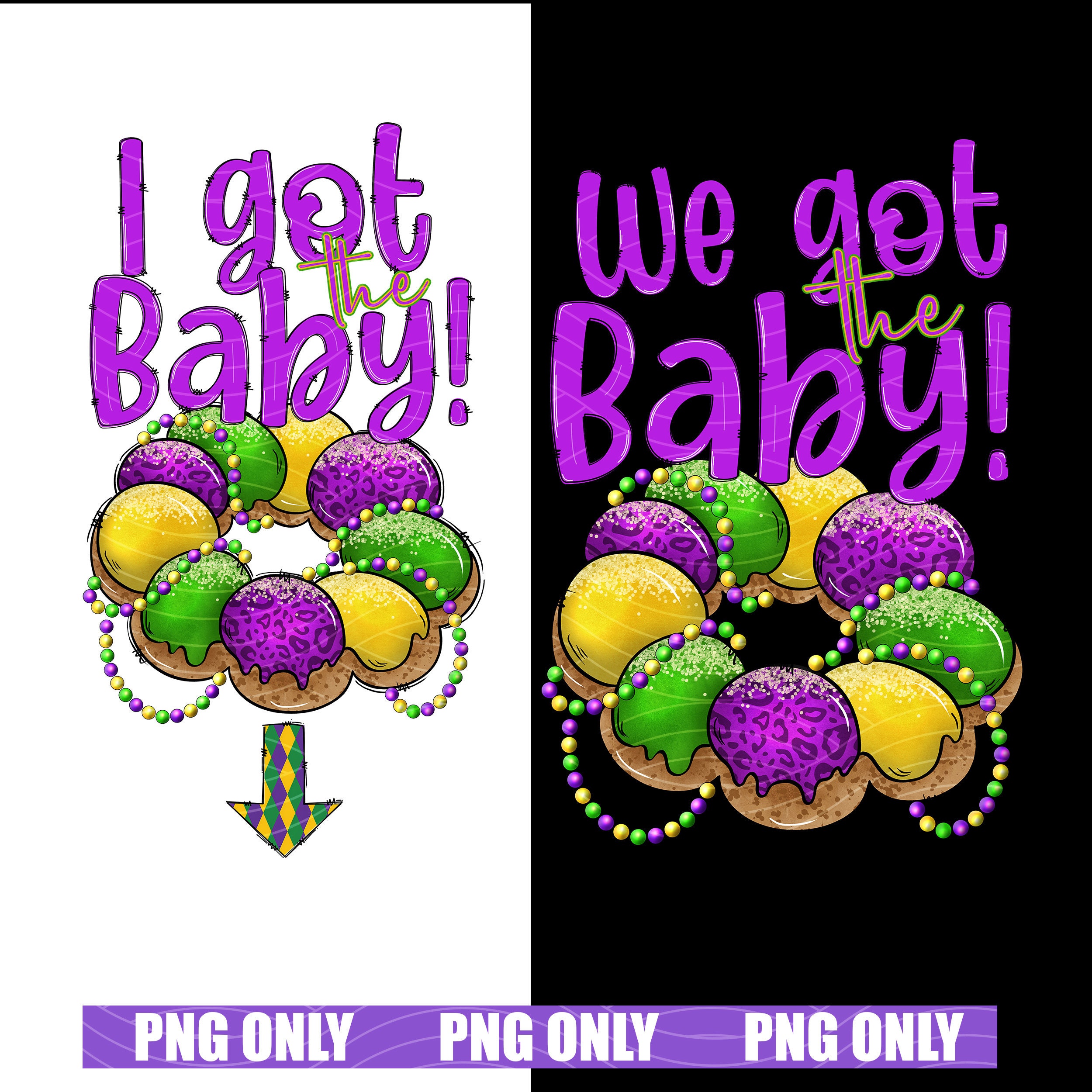 mardi gras birth announcement
