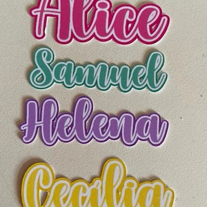 Personalized Name Cutouts: 180gsm Cardstock Party Decor