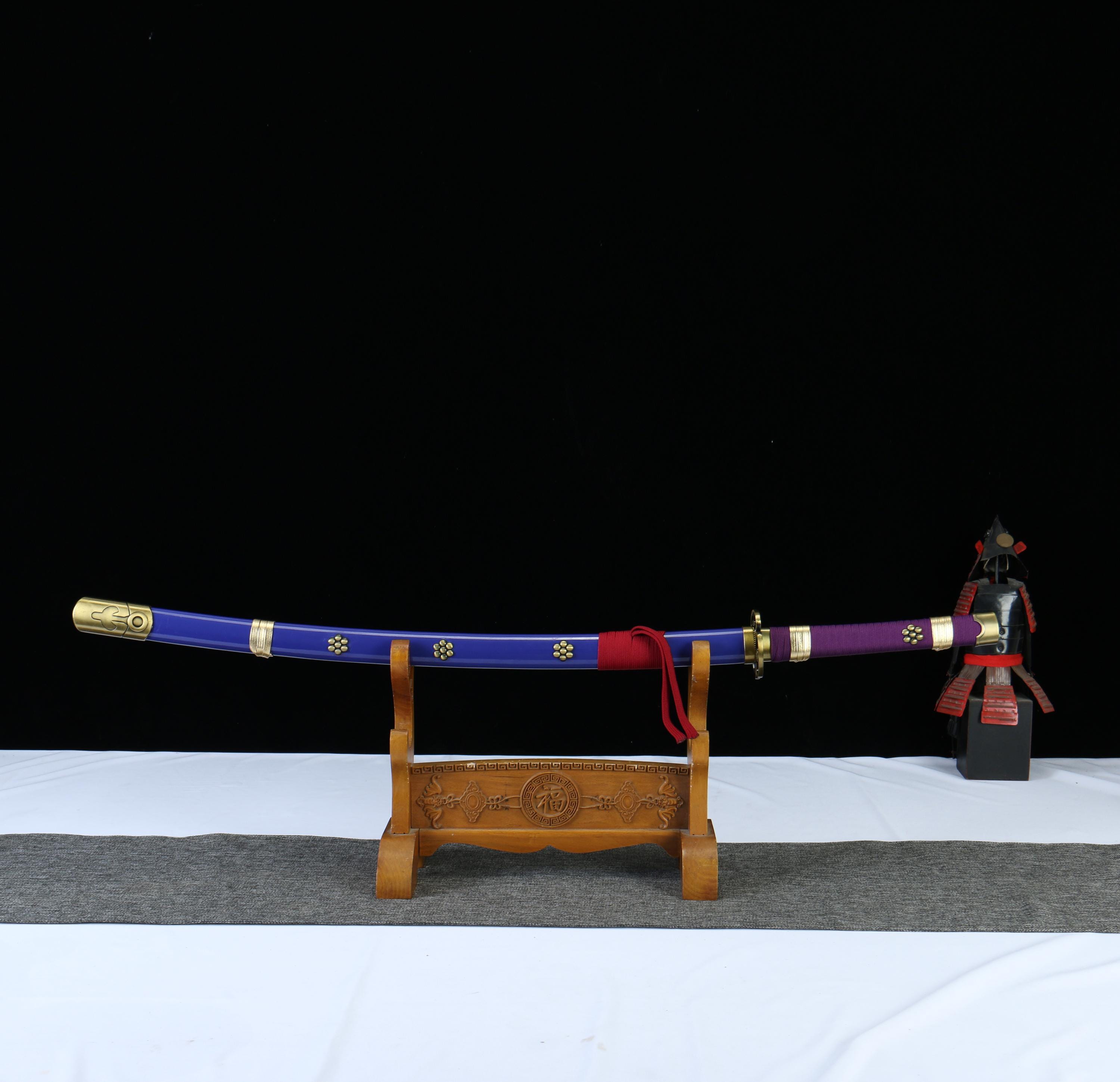 ワンピース ゾロ 閻魔刀 紫のアニメ刀 コスプレ小道具 手作り装飾刀