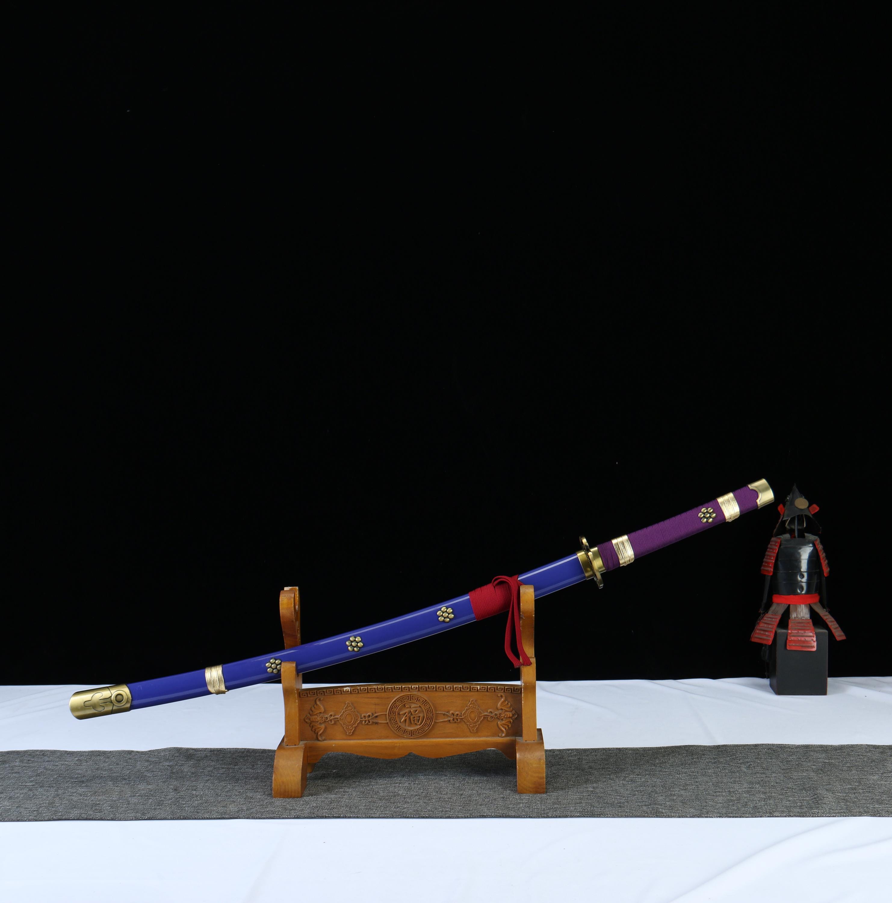 ワンピース ゾロ 閻魔刀 紫のアニメ刀 コスプレ小道具 手作り装飾刀