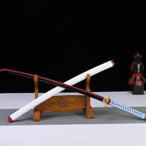 Custom Anime Sword,Handmade Mitsuri Kanroji Sword Replica - Demon Slayer Anime Katana, Decorative Collectible, Cosplay Prop with Scabbard