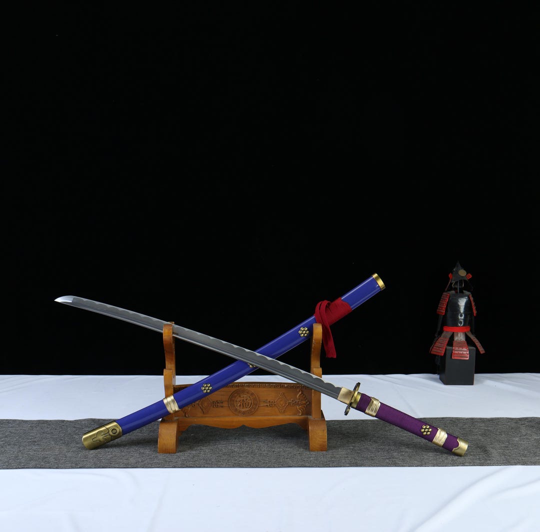 ワンピース ゾロ 閻魔刀 紫のアニメ刀 コスプレ小道具 手作り装飾刀