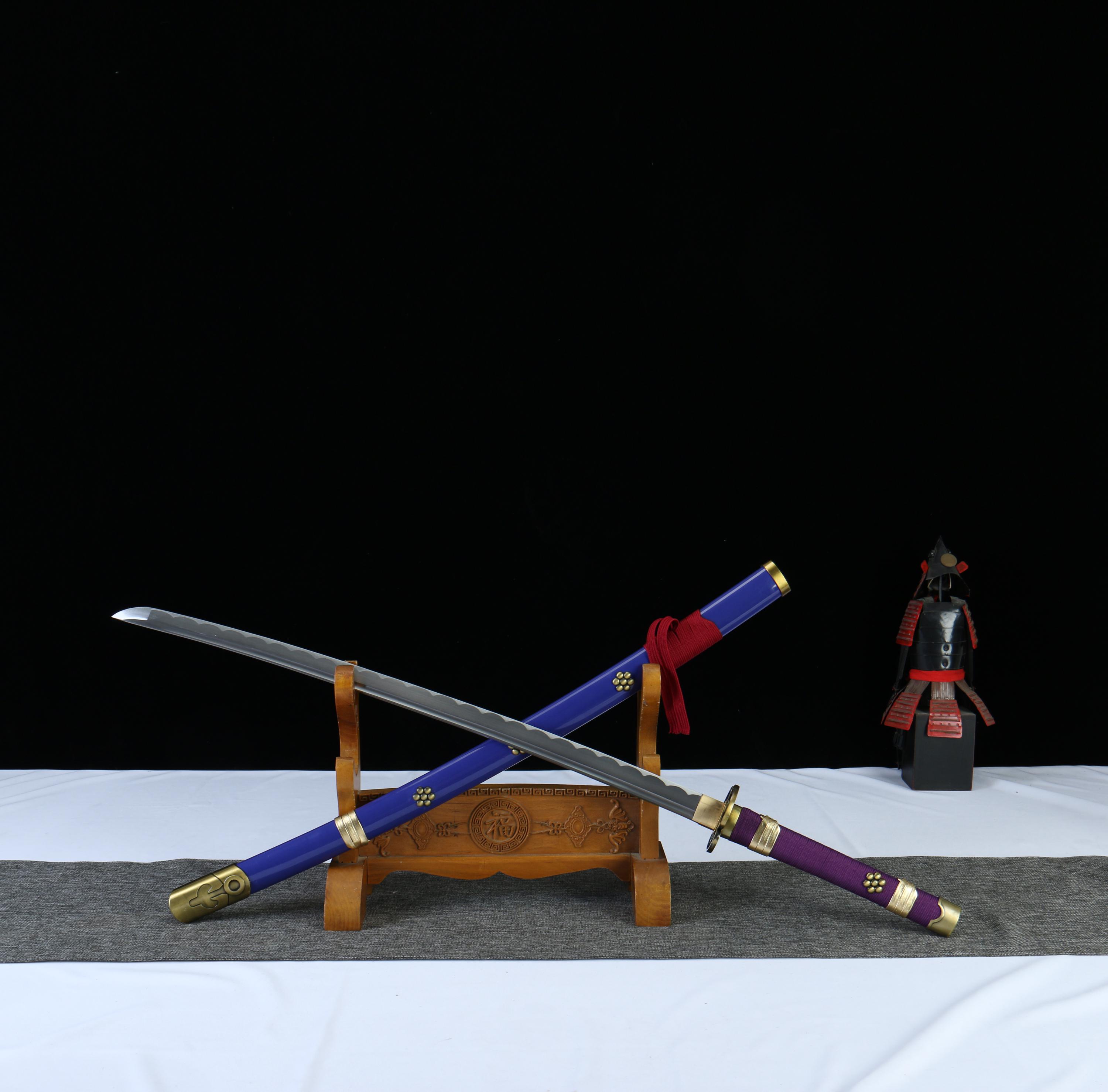 ワンピース ゾロ 閻魔刀 紫のアニメ刀 コスプレ小道具 手作り装飾刀