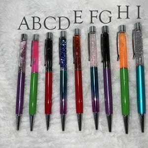 Glitter Ballpoint Pen Sparkles blue or black ink smooth writing teacher gift back to school journaling girly cute pen desk accessories