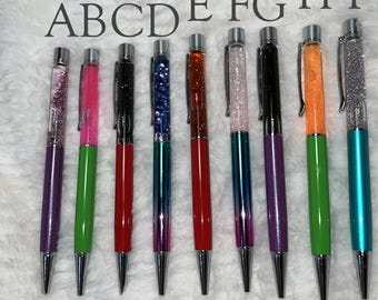 Bolígrafo con purpurina, tinta azul o negra brillante, escritura suave, regalo para el maestro, diario de regreso a clases, bolígrafo lindo y femenino, accesorios de escritorio