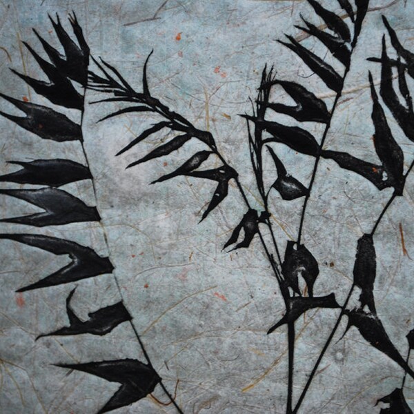 Reserved EAST, solar plate etching, Sumac Silhouette