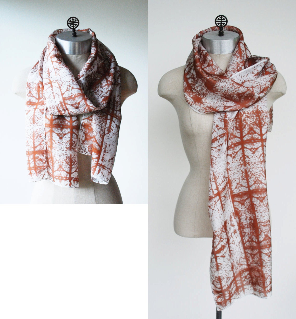 GOLD & COPPER SCARF IN HAND DYED CASHMERE