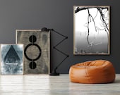 Set van 3 prenten, zen kunst, manly decor, zwart-wit wordt afgedrukt, minimalistische, moderne stijl