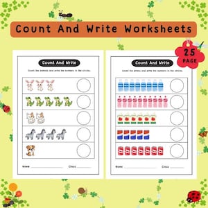 Printable Count and Write Worksheets: Preschool & 1st-3rd Grade (PDF Download)