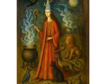 Circe Art Print: Griechische Mythologie Poster - Zauberin der Odyssee