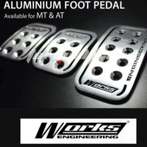 Kit de pedales de carreras de aluminio billet T7 WORKS ENGINEERING con almohadilla para pedal (manual). Envío gratis.