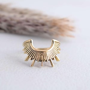 Sun Ring- Gold Dainty Ring  - Rising Sun Ring  - Statement Ring  - Spike Ring - Trendy Ring - Celestial Ring - Minimalist Ring - ISOBEL RING