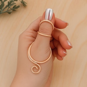Thumb Splint 925 Silver Ring, MCP Hyperextension Splint, Arthritis Rings, Trigger splint Ring, Adjustable Arthritis Ring, EDS Splint Ring