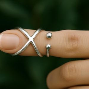 Arthritis finger splint for bcnding sideways lateral deviation sterling silver 925, brass or copper ring for Ehlers Danols, EDS