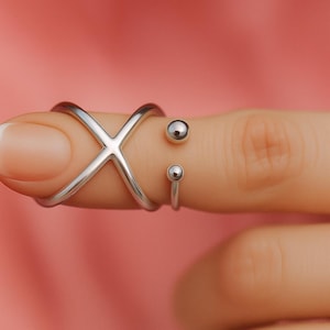 Arthritis Finger Splint Ring, Sterling Silver 925 Ring, Lateral Deviation Support, EDS Jewelry, Ehlers Danlos Ring, Brass or Copper