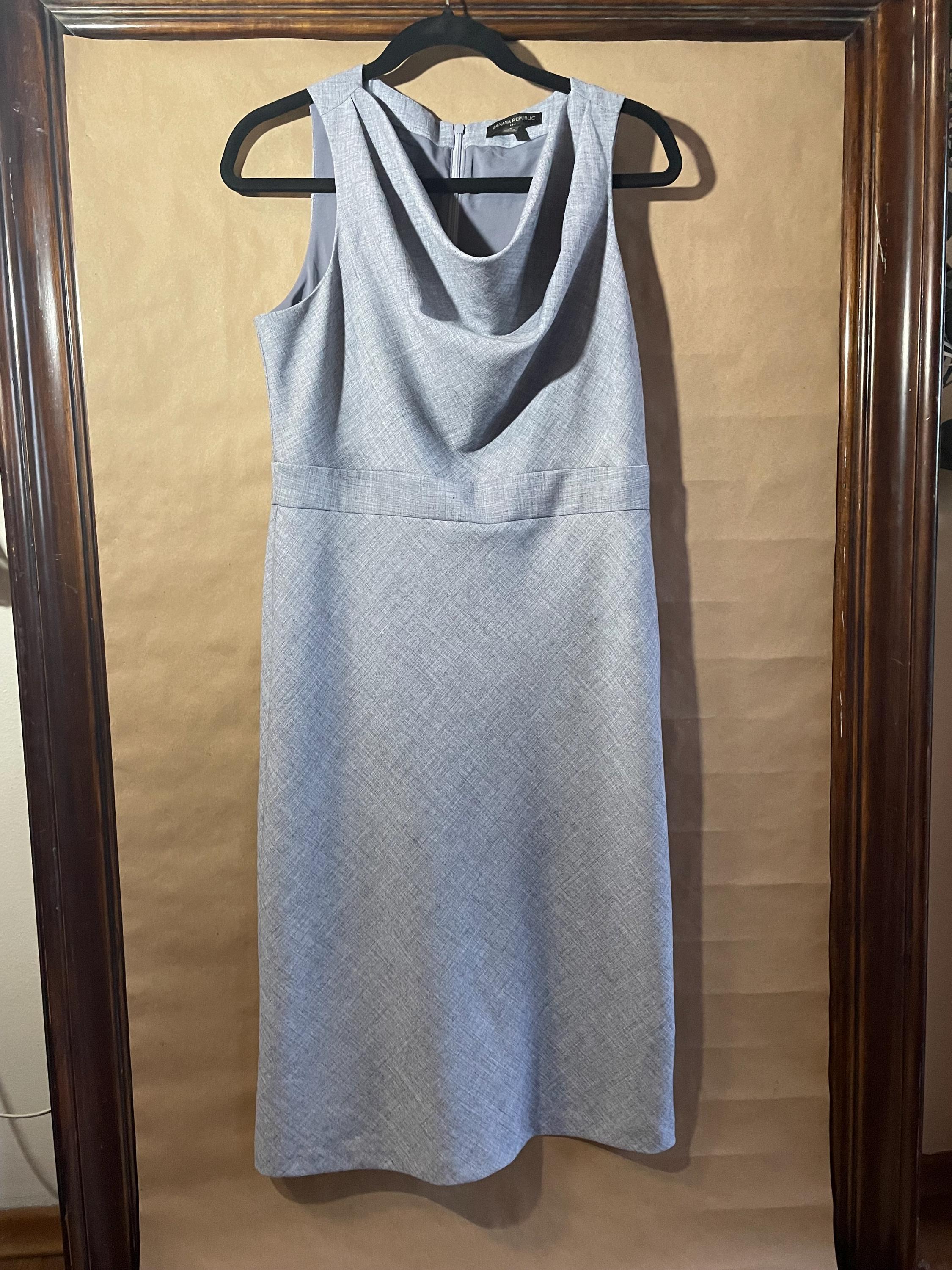 silver dress banana republic Bias-Cut Satin Midi Dress
