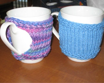 Simple Mug Cozies Cozy Cup Sleeve Warmer Cover Knitting PDF Pattern