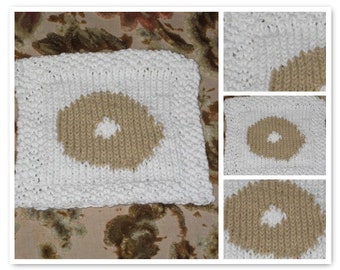 Montreal Bagel Silly Hometown Pride Donut Dishcloth Washcloth Knitting PDF Pattern