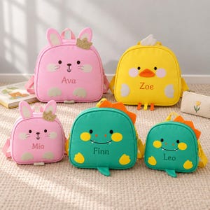 Personalized Toddler Backpack With Name Custom Embroidered Duck Bag For Girls Boys Yellow Animal Preschool Kindergarten Rucksack New Gift