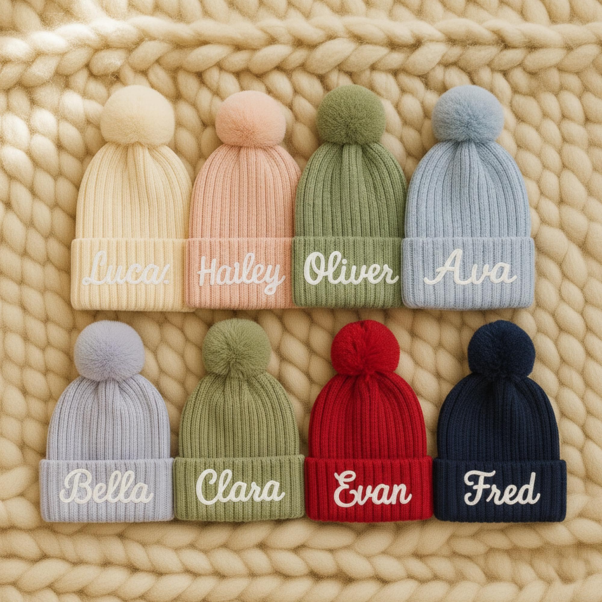 [新品]BoTTxNewEvra Pon Pon Basic Cuff Knit Stripe Acrylic Pom Pom Cuff Knit Beanie, Black / Grey