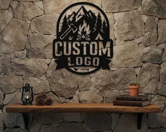 Custom Metal Logo Sign, Metal Wall Sign, Personalized Metal Art, Custom Logo Metal Sign, Modern Wall Decor for Home & Business