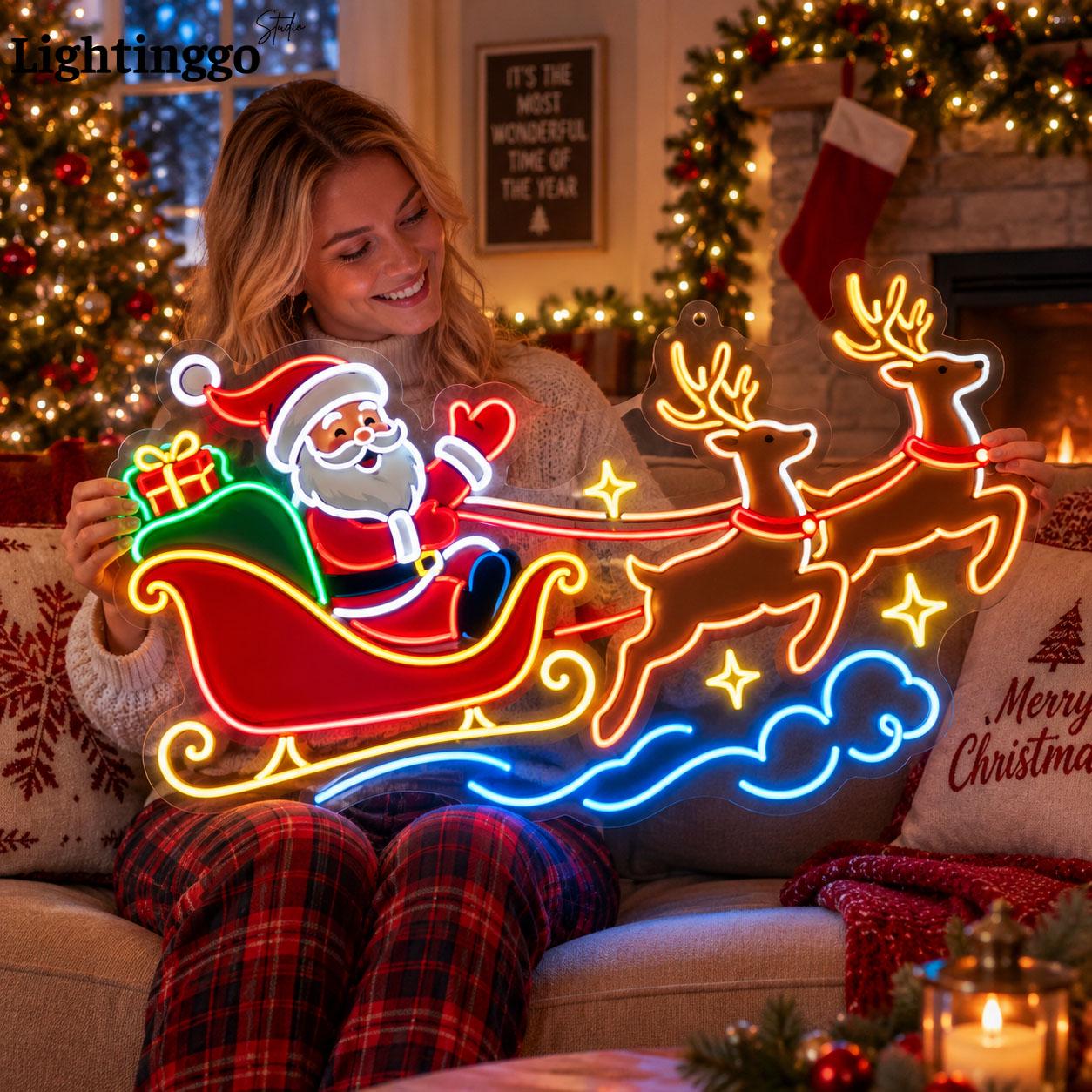 Christmas Deer Neon Sign - Etsy