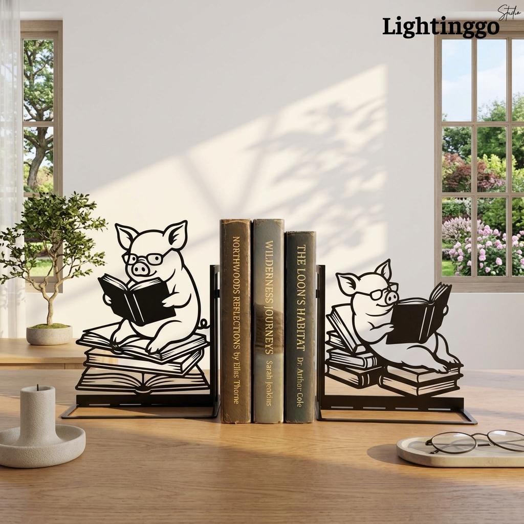 Pigs Book Ends - Etsy