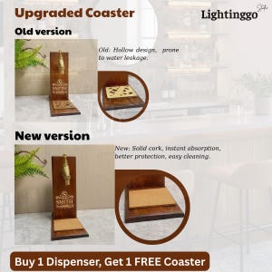 Aangepaste handgemaakte houten whiskydispenser, gegraveerde drankschenker Cadeau-ideeën, Vaderdagcadeau afbeelding 5