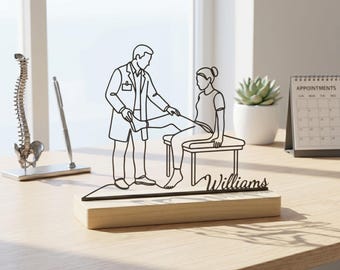 Custom Name Doctor Table Decor, Medical Clinic Art for Office, Doctor Graduation Gift