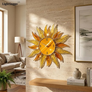 Sun Wall Clock - Etsy