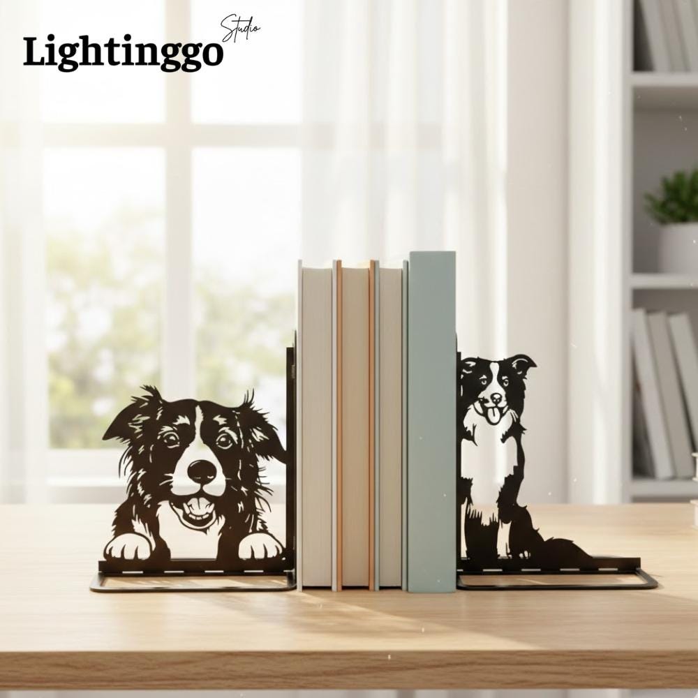 コリー犬 磁器ブックエンド Collie dog bookends Collie Bookends - Etsy