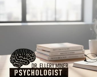 Custom Psychologist Desk Name Plate, Metal Brain Sign, Personalized Psychiatrist Gift, School Psych Office Decor, Therapist Nameplate