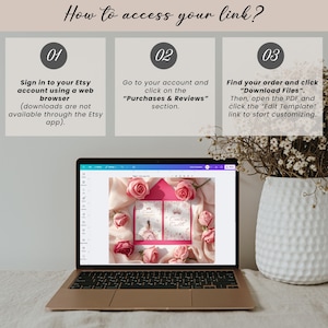 A printable pink and gold quinceañera invitation template featuring a watercolor flower border, a princess in a pink gown facing away, delicate butterflies, and a tiara design. Editable digital file for Mis Quince Años or Sweet 15 celebration.
