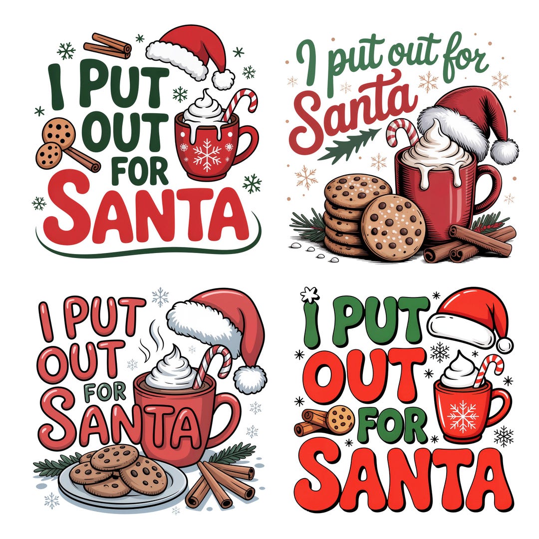 Xmas Put In I Put Out for Santa PNG | Funny Christmas Cookies & Cocoa | Santa Mug ...