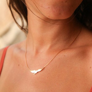 Gold Bird Necklace - 18k gold plated or 925 sterling silver dainty Soar bird - personalized jewelry - delicate pendant - gift for women