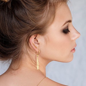 long gold Earrings, hoop earrings, gold dangle earrings, long dangle earrings, dangle earrings, 18k plated, round earrings, gold earrings