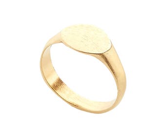 Signet ring, Gold ring, statement ring, custom jewelry, classic ring, mens ring, womens ring, modern ring, junam jewelry, pinky ring