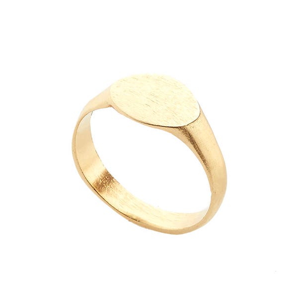 Chevalière en or, bague de petit doigt, chevalière, bague classique, les hommes anneau, anneau de femmes, la conception douce, bague moderne