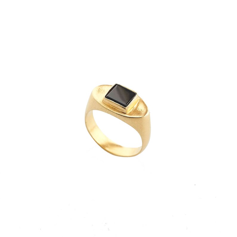 Black and Gold Ring 18k gold platedmens ringunisexgold and Etsy