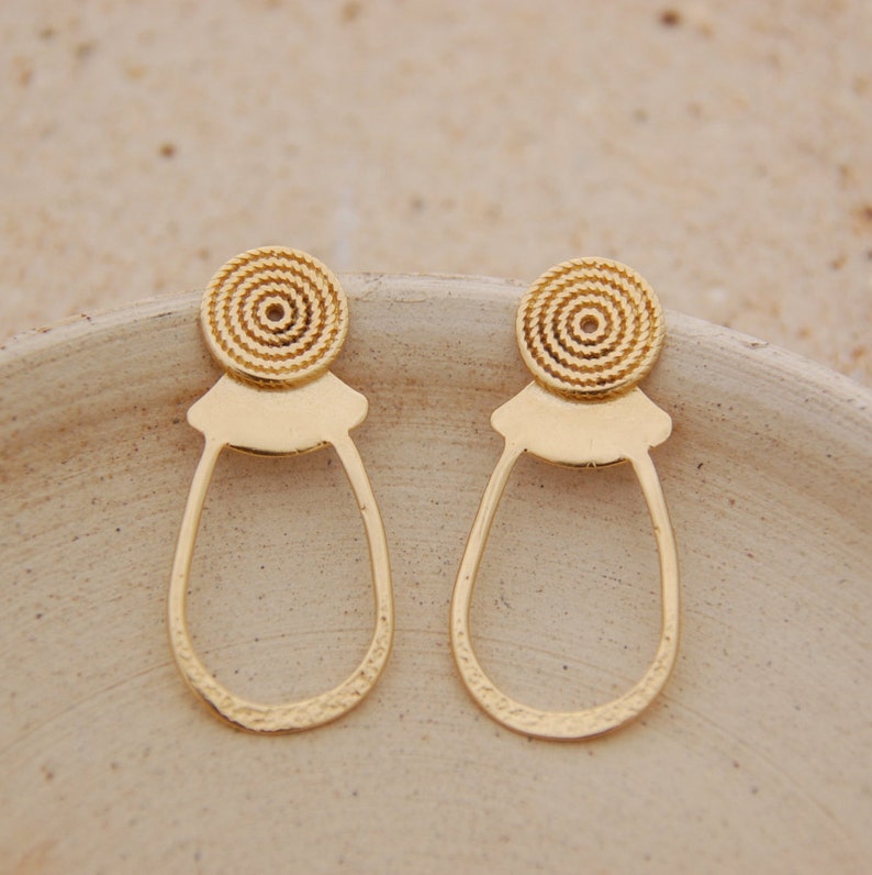 Long post Earrings stud earrings gold post earrings boho Etsy