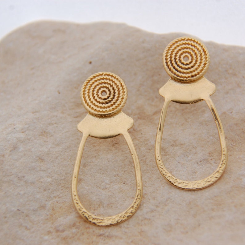 Long post Earrings stud earrings gold post earrings boho Etsy