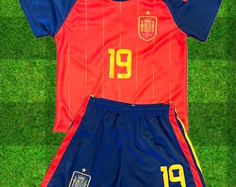 Lamine Yamal Kindervoetbaltenue Set Spanje 2026 Peuter Jeugd Merkloos Voetbaltenue Set 2-delig 18 20 22 24 26 28 30