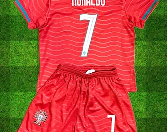 New Portugal Kinder Trikot Set Kleinkind Jugend Nicht gebrandete Fußball Uniform Kit Kleinkind Jugend Uniform 2-teiliges Set 18 20 22 24 26 28 30