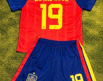 Laminejersey voetbaltenue voor kinderen peuter jeugduniform Spanje 2-delige set
