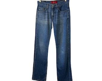 Vtg Levi's 522 Superlow Stovepipe Jeans Women's 3 Long Y2K USA Medium Wash Denim
