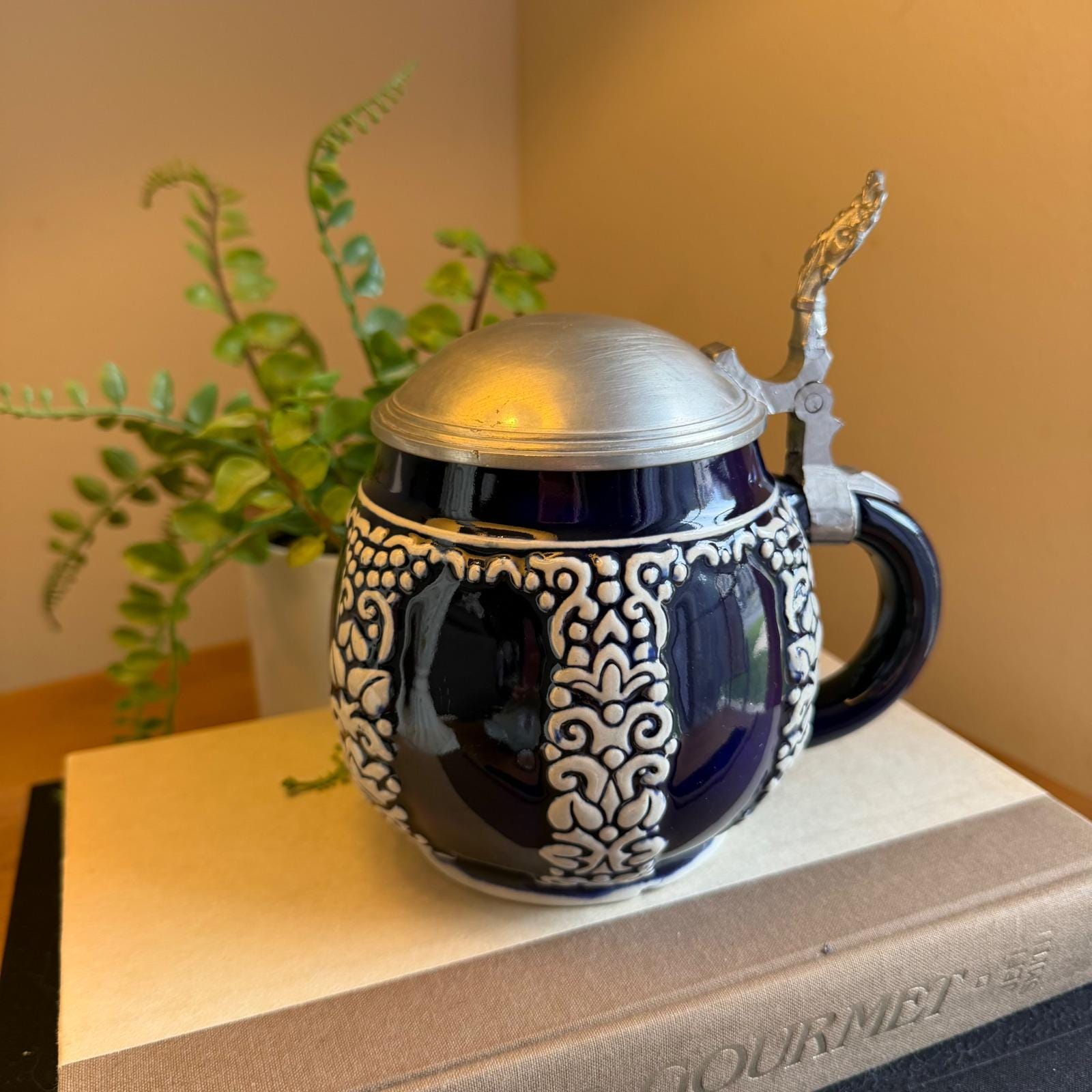 Pewter Hinged Lid Beer Mug - Etsy
