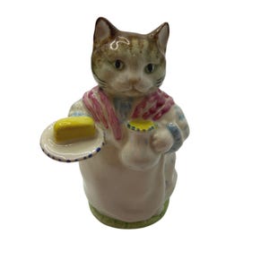 Beswick Beatrix Potter Ribby Kattfigur Vintage 1951 England Porslin Keramik