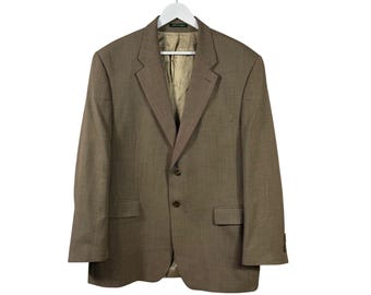 Lauren Ralph Lauren Wool Blazer 46R Brown Sport Coat Canada Union Woolmark