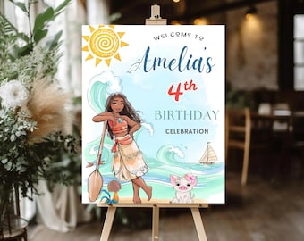 Moana Welcome Sign Moana Welcome Board Moana Welcome Banner Moana Birthday Moana 2 Welcome Sign Moana 2 birthday sign Moana Banner design